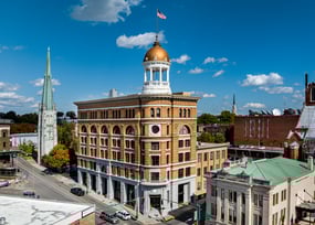 Aerial View of The Dome Building in Downtown Chattanooga